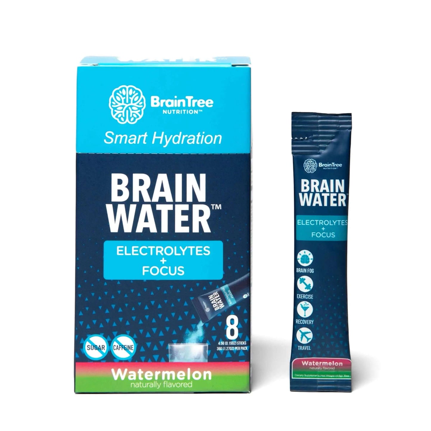 BrainTree Nutrition-Brainwater Electrolytes + Focus Watermelon