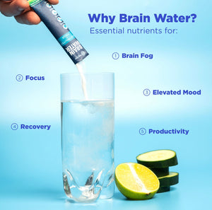 Brain Water: Electrolytes + Focus (Cucumber Lime 8 Pack)