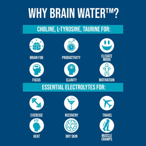 Brain Water: Electrolytes + Focus (Cucumber Lime 30 Pack)